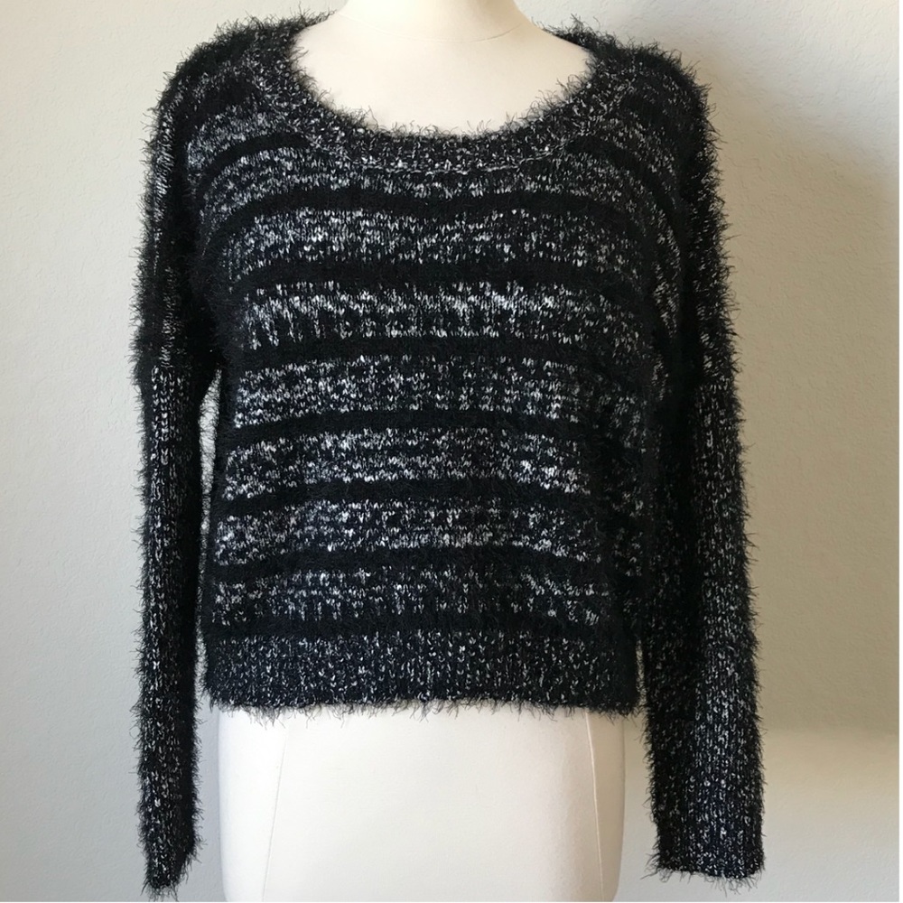 Gianni Bini Stripped Eyelash Sweater